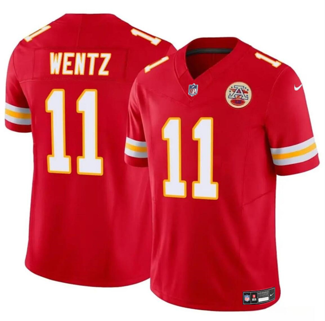 Men??s Kansas City Chiefs #11 Carson Wentz Red 2023 F.U.S.E Vapor Untouchable Limited Football Stitched Jersey